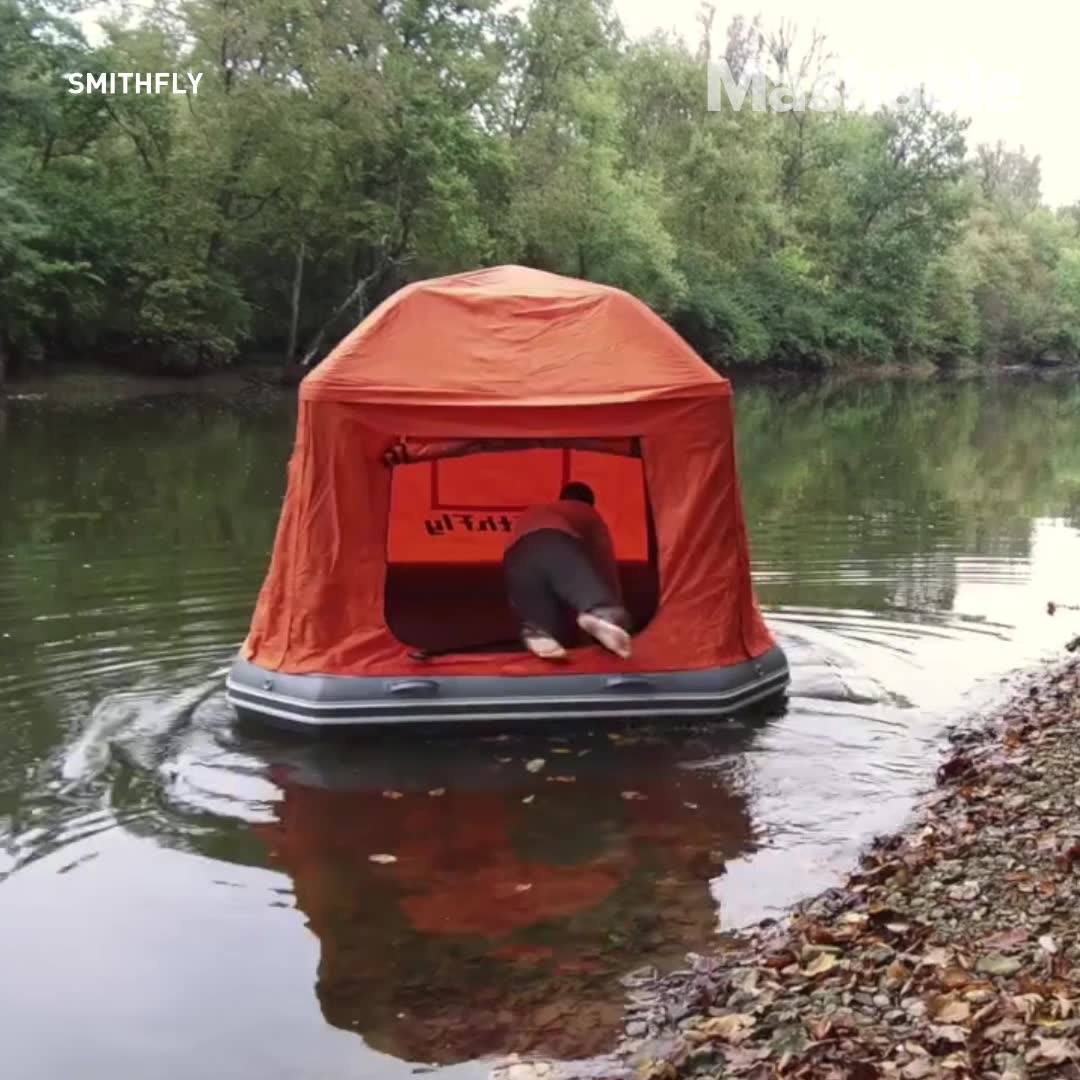 Floating tent • Wood Nook Caravan Park, Yorkshire Dales